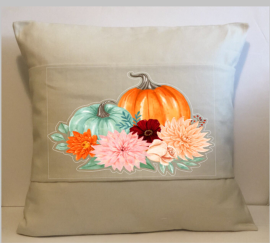 Pillow Wrap-Seasonal Pillow Wrap-Fall Wrap-Canvas Wrap-Fabric Wrap - Whimsical Wrap