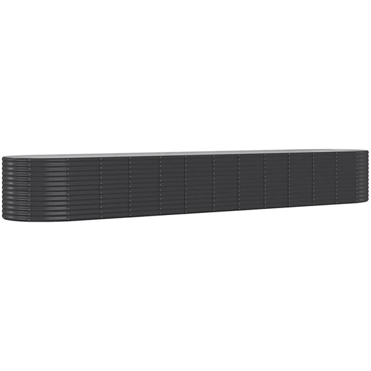 Garden Planter Powder-coated Steel 507x100x68 cm Anthracite Vidaxl Anthracite