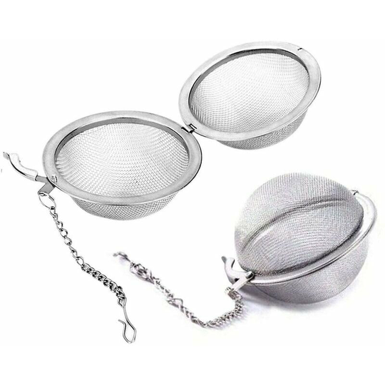 2pcs Ball Strainer Infuser Filter - Tea Ball Shaped Tea Strainers - Stainless Steel Mesh Spoon For Leaf Herb Fruit Filter