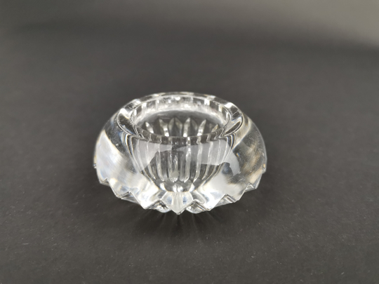 Vintage Salt Cellar Dip Bowl Dish Clear Cut Crystal Glass