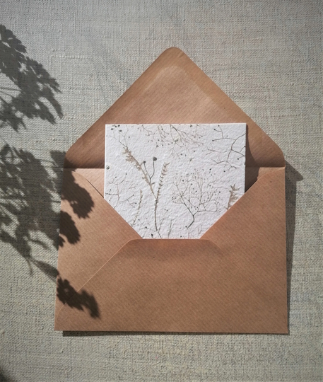 Plantable Seed Paper Greeting Card "Nida