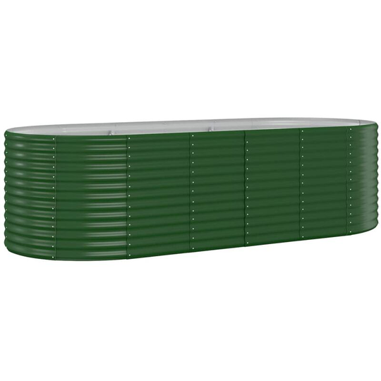 Garden Planter Powder-coated Steel 249x100x68 cm Green Vidaxl Green