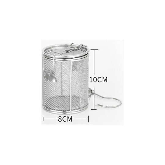 Denuotop - Stainless Steel Spice Balls Seasoning Strainer Tea Ball Soup Strainer Seasonings Separation Spice Basket Filter Kitchen Utensils 8 * 10cm