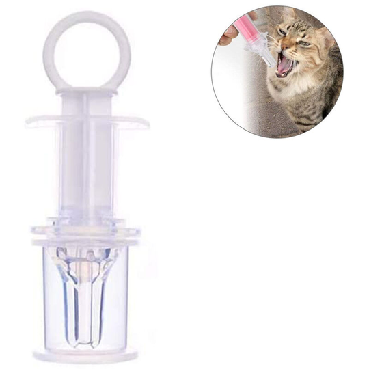 Pet Medicine Feeder, Syringe, Dropper Feeder, Feeding Utensil with Nipple Pacifier, Used for Feeding Potion or Other, white