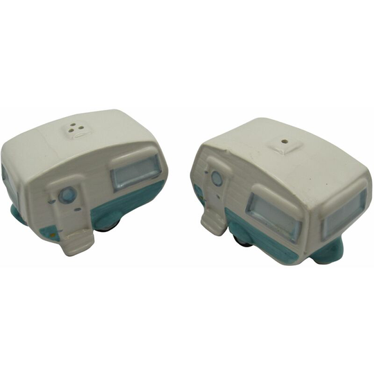 Securefix Direct - Ceramic Salt And Pepper Shakers (Caravan Pots Novelty Collectable Pottery Set Dispenser)