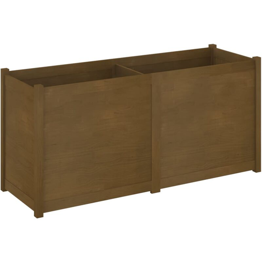 Garden Planter Honey Brown 150x50x70 cm Solid Pinewood Vidaxl Brown