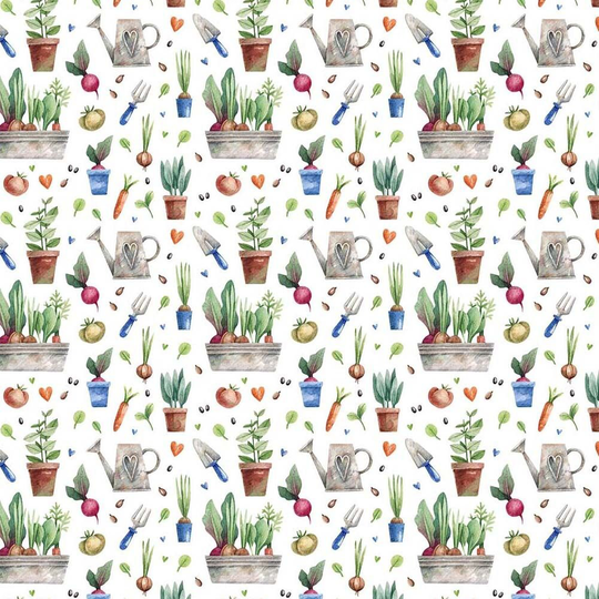 Fs1015 Garden Plants Digital Print Cotton Fabric Design Craft Quilting 44