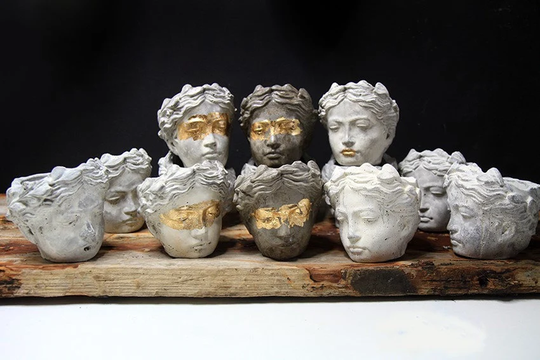 Greek Goddess Head Planter - Succulent Planter