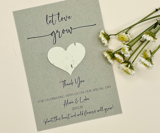 Flower Seed Wedding Favours, Let Love Grow, Favour, Eco