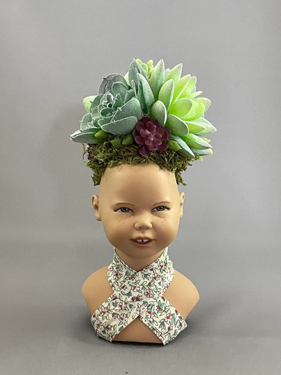 Heidi Vinyl Dollhead Planter
