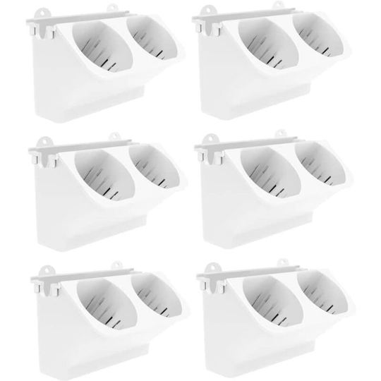 Vertical Garden Pot Wall Mounted Flower Pot Flower Pocket White For Indoor Outdoor 6pcs