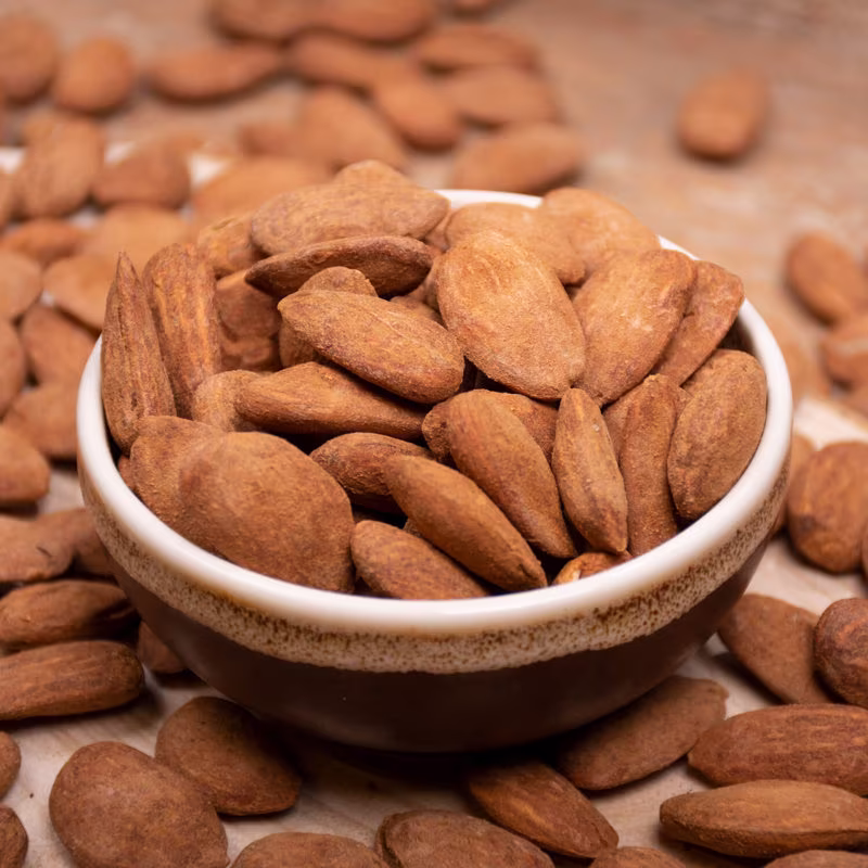 Roasted Almond , Organic Natural Raw Nuts Helthy Snacks International , Healthy