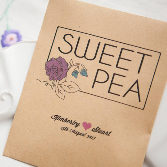 Sweet Pea Personalised Seed Packet