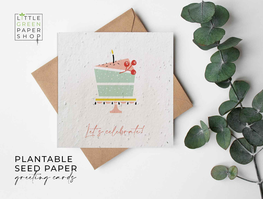 Plantable Flower Seed Paper Cards - Happy Birthday -Greeting, Gardening, Gift, Congratulations, Friends, Family, Eco-Friendly, Biodegradable