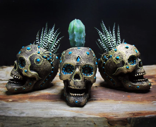 Succulent Decorative Skull Planter