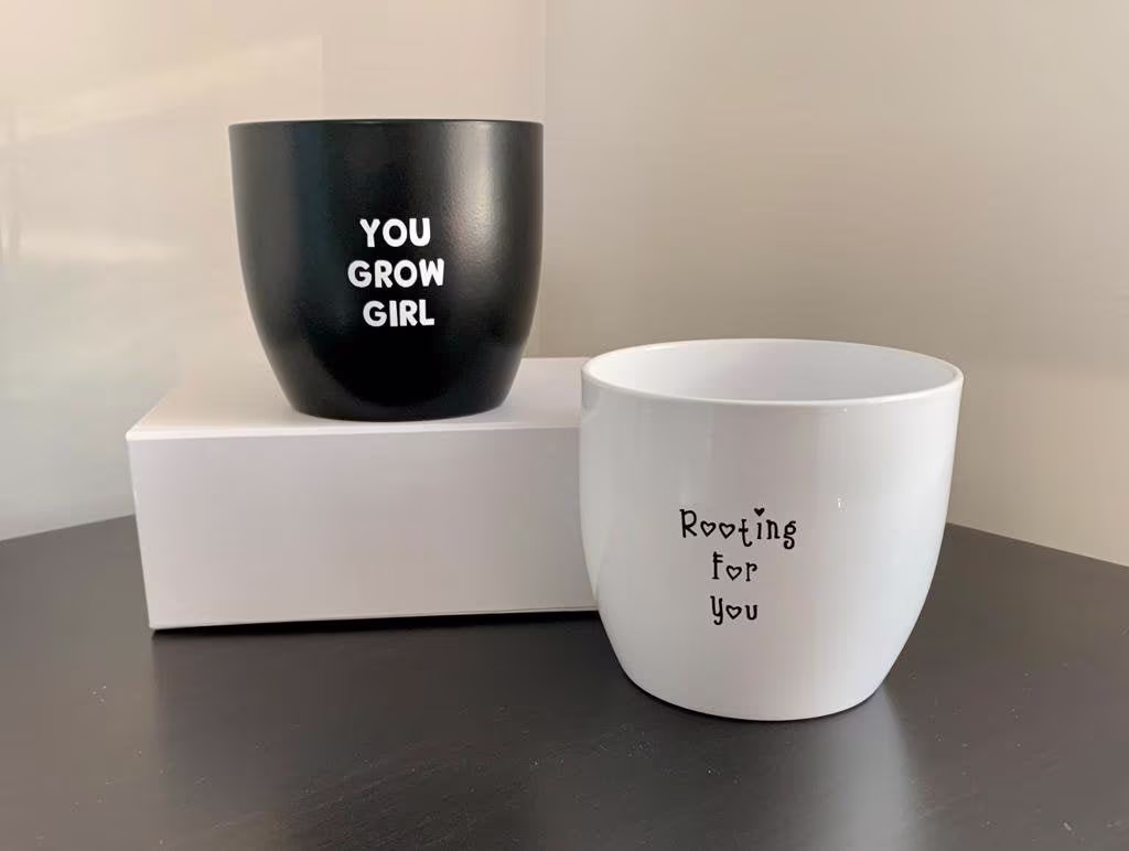 Personalised Ceramic Slogan Plant Pots | Various Sizes