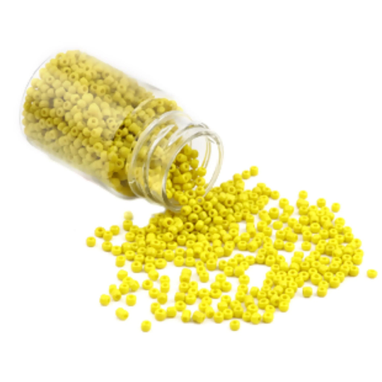 Yellow Glass Seed Beads 2mm, 2mm Beads, Jewelry Making Supplies