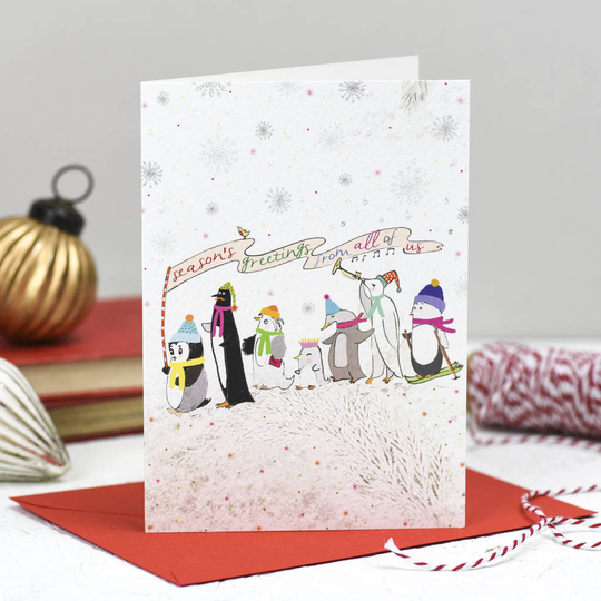 'Season's Greetings From All Of Us' Christmas Card