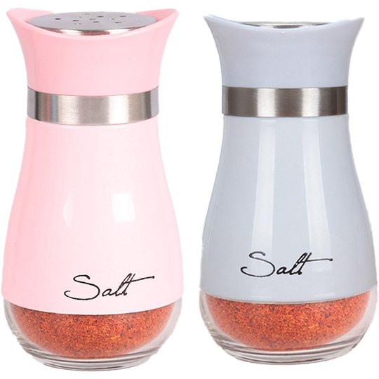 Fvbjd - Salt and Pepper Shakers Elegant w/ Clear Glass Bottom | Compact Cooking, Kitchen and Dining Room Use powder + white