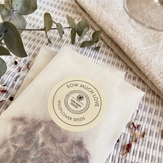 Wedding Favour Seed Confetti With Wildflower Seeds | Personalised Favours Packet Eco Friendly Biodegradable Decor