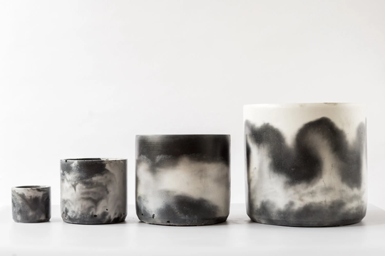 Handmade Indoor Plant Pot | Black & White 4 Sizes