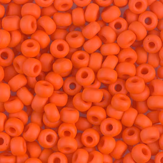 Miyuki Seed Beads 6/0 Matte Opaque Orange, 0406F