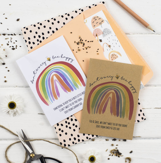 Bee Happy Personalised Wildflower Seed Packet