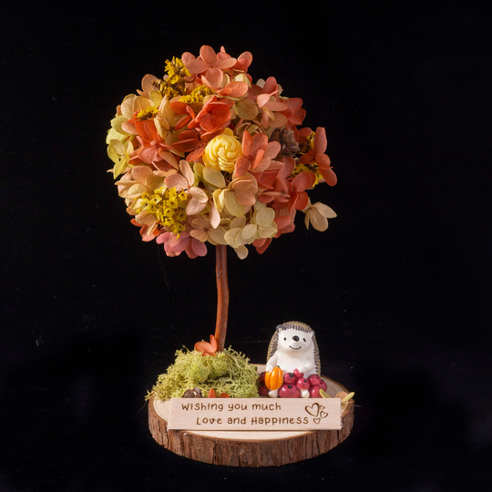 Four Seasons Preserved Flower Diy Kit/ Autumn Seasonal Tree/Handmade Supply Kit/ Cherry Blossom/ Personalized Quote/Video Instructions