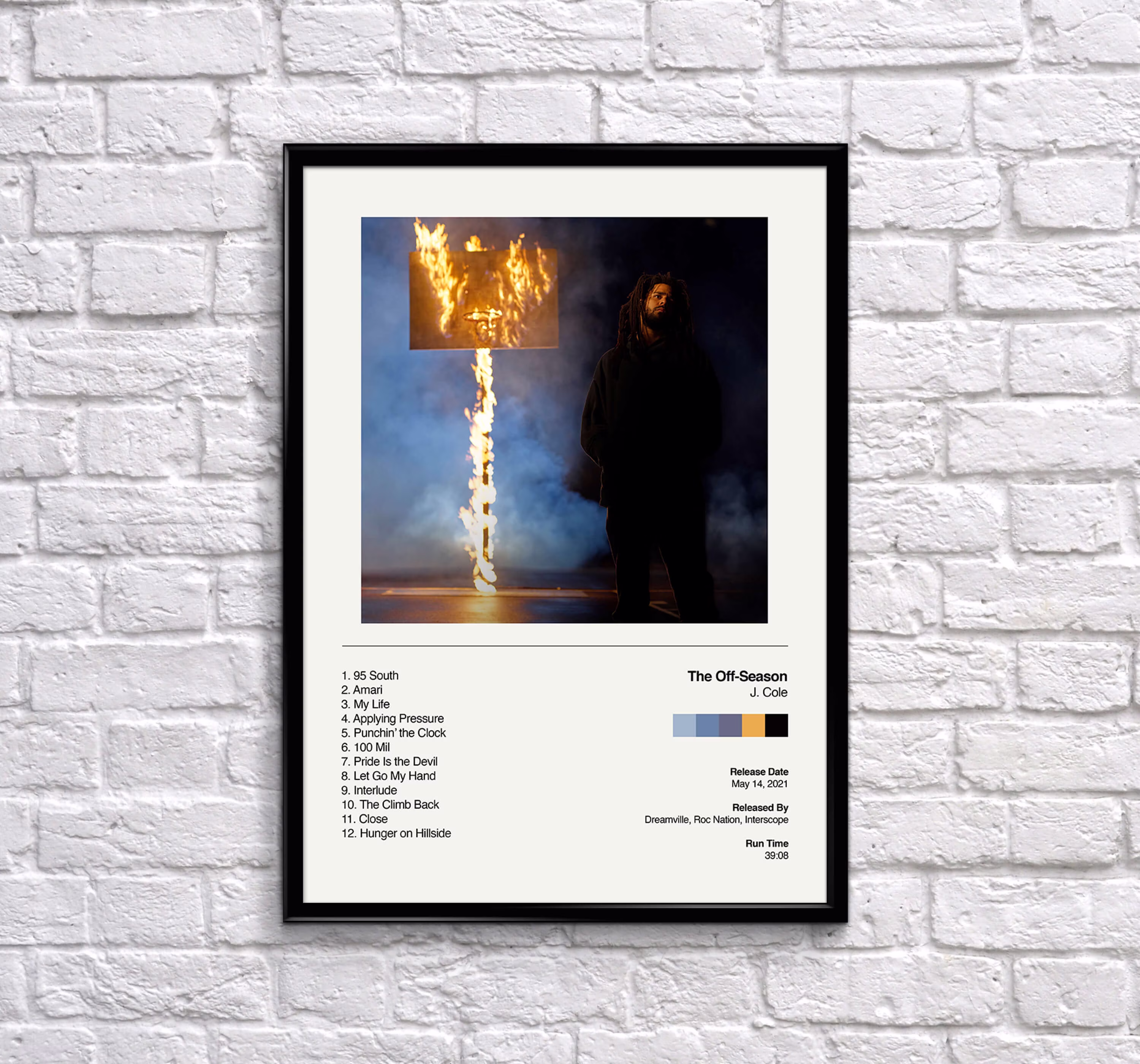 J. Cole Poster/The Off-Season Album Cover Wall Art Print, Home Decor, Custom Poster, Dreamville