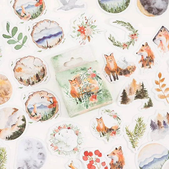 Autumn Fox Stickers Pack | Fall Seasonal Scrapbooking Journaling Diary Journal