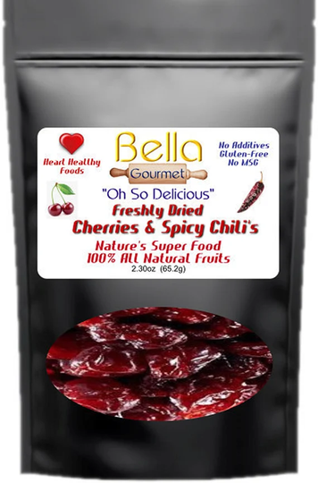 Dried Cherries & Hot Chili's - Spicy Peppers Best Marinade Rubs & Snacks Snack Box Foods Gluten Free