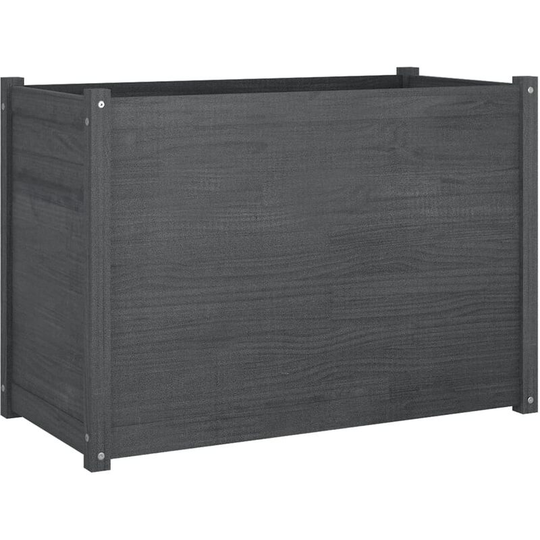 Vidaxl - Garden Planter Grey 100x50x70 cm Solid Pinewood Grey