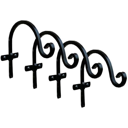 Selections - Metal Round Hanging Basket Hooks (20cm) Set of 4