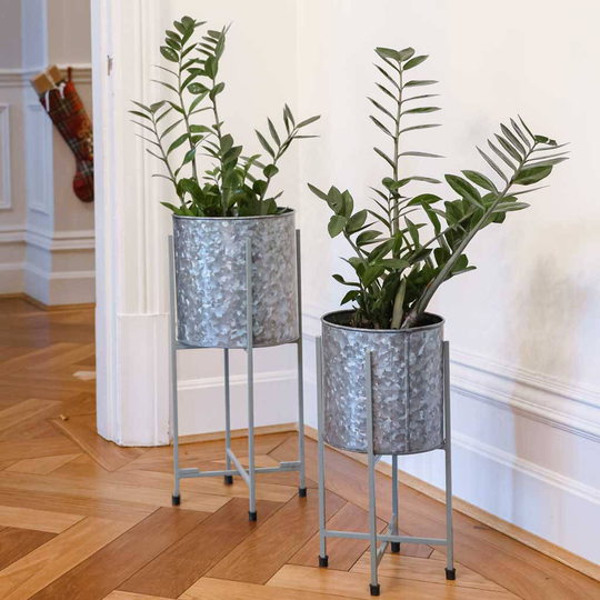 Set Of Two Free Standing Planter Stands