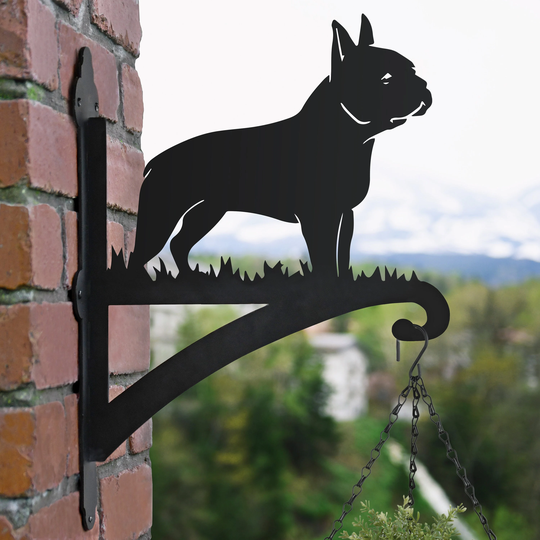 Boston Terrier Hanging Basket Bracket/ Dog Owners & Lovers Gift/ Gift, Lovers, Owners, Garden Gift