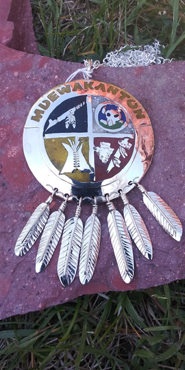 4 Direction Medicine Wheel Jewelry With Feathers