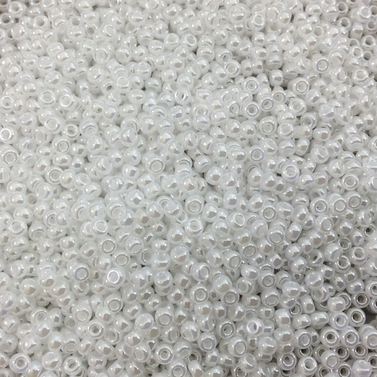 Miyuki Seed Beads 8/0 White Ceylon , 0528