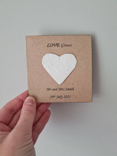 Personalised Seeded Cards Suitable For Wedding Favours Or Thank You Gifts