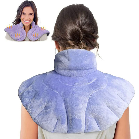 Heated Neck Cushion,Heated Massager Cushion for Neck,Neck,Shoulders and Back,Muscle Pain,Stress,Tension and Headache,Suitable for Office,Home (Purple)