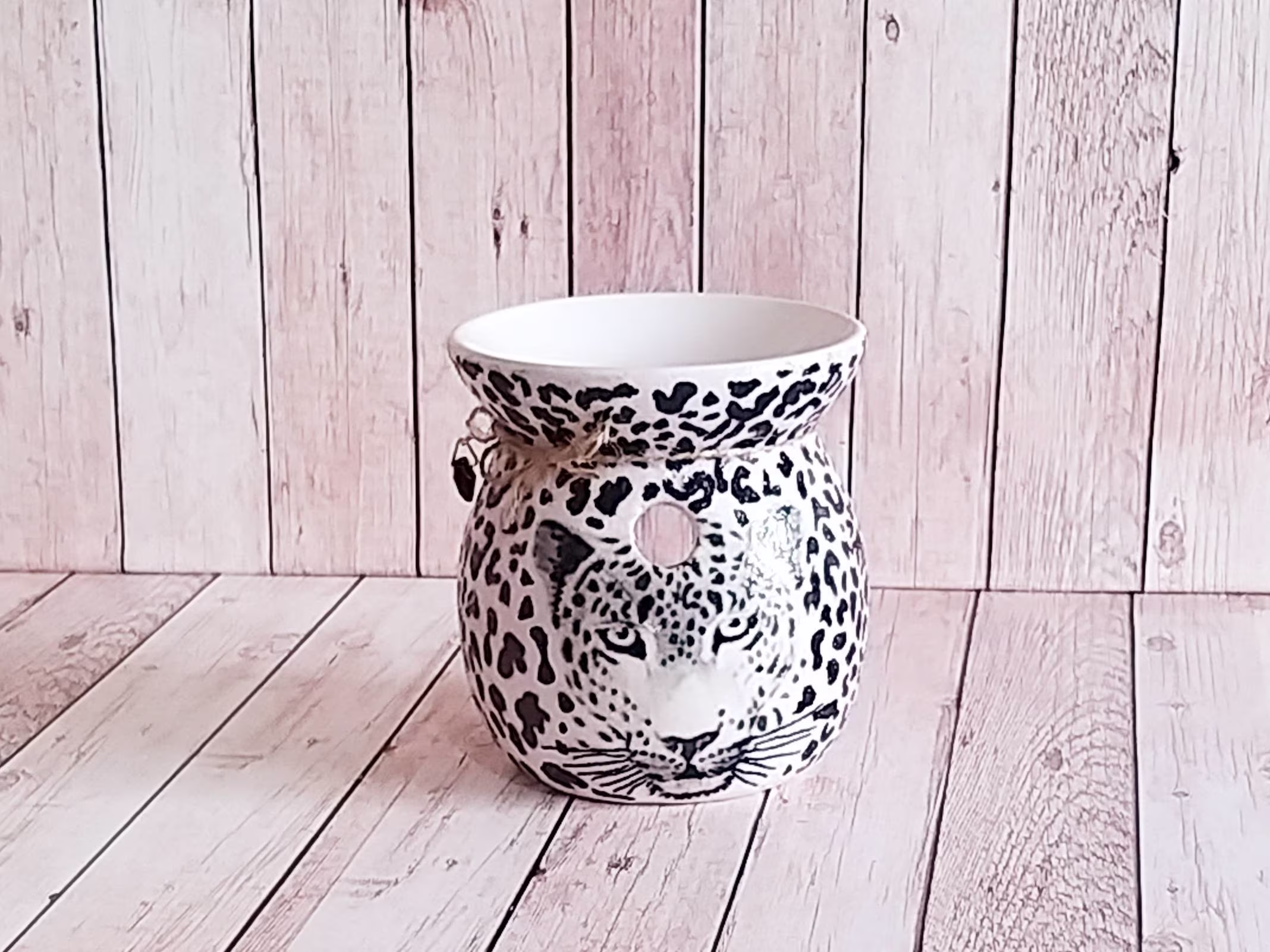 Leopard Wax Burner, Design, Leopards Spots Decor, Oil Warmer, Candle, Gifts For Her, Thankyou Gift