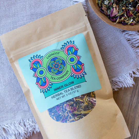 Inner Glow - Herbal Tea Blend With Nettle, Calendula & Thyme 1.3 Oz Loose Leaf For Immune System, Skin Digestion