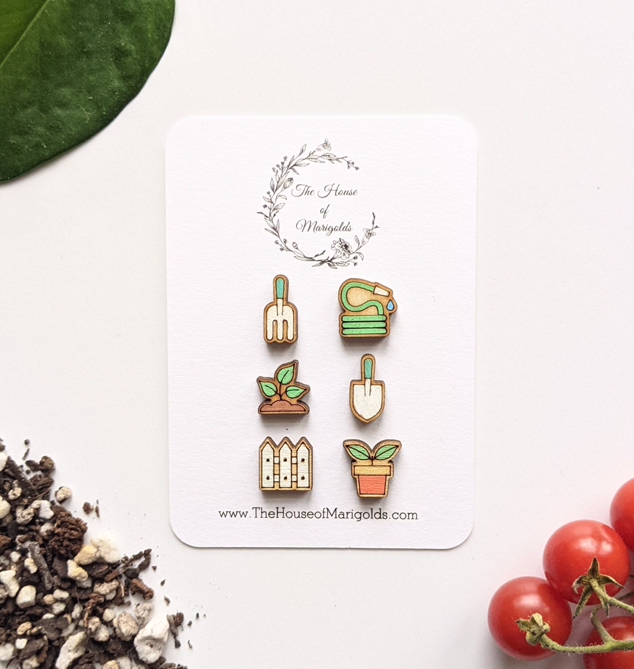 Gardening Earring Set| Mix & Match Earrings| Garden| Plant Lover| Garden Tool Gardener Gifts| Hand-Painted