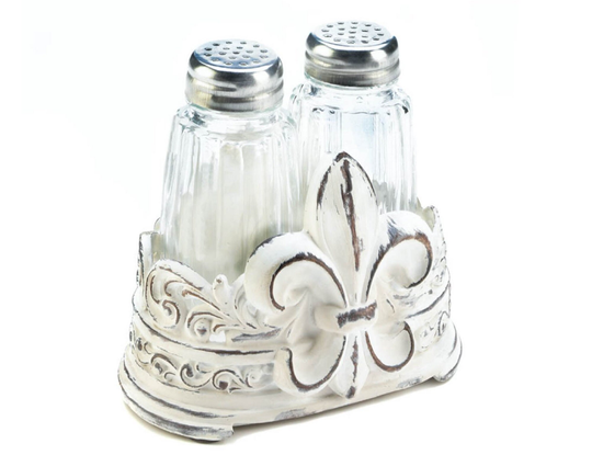 Fleur-De-Lis Shaker Set, Decorative Salt & Pepper Shaker, Kitchen Vintage Style, Accessories, Gift Ideas