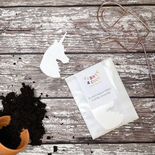 Plantable Seed Paper Unicorns, Eco Friendly Party Favours