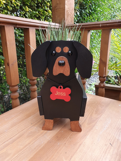 Dachshund Pat Planter, Dog Birthday Gift