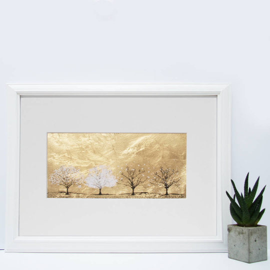 Seasons Ii Spring Summer Autumn Winter Gold Leaf