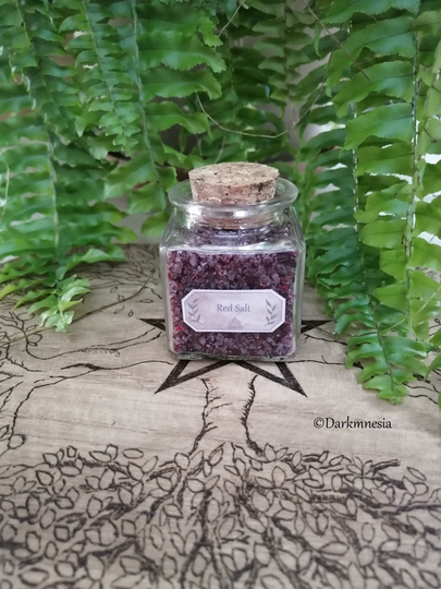Red Salt, Love, Passion, Seduction, Altar, Wicca, Wiccan, Witchy, Esoteric, Witchcraft, Spell, Ritual, Pagan, Herbs, Flowers