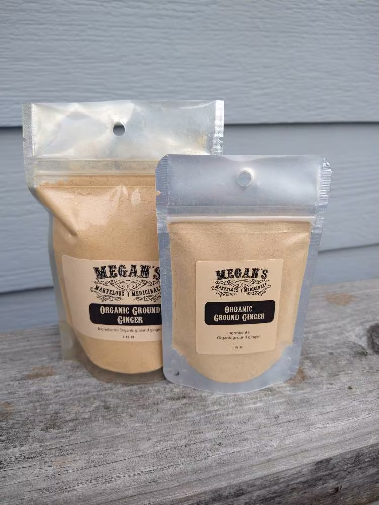 Organic Ground Ginger, Fine Powder, Fragrant, Baking, Cooking, Gingerbread, Curry