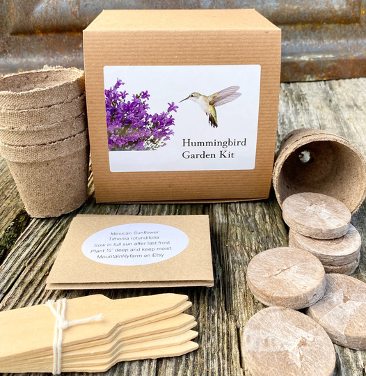 Hummingbird Garden Kit, Seeds For Flowers, Great Gift Gardener
