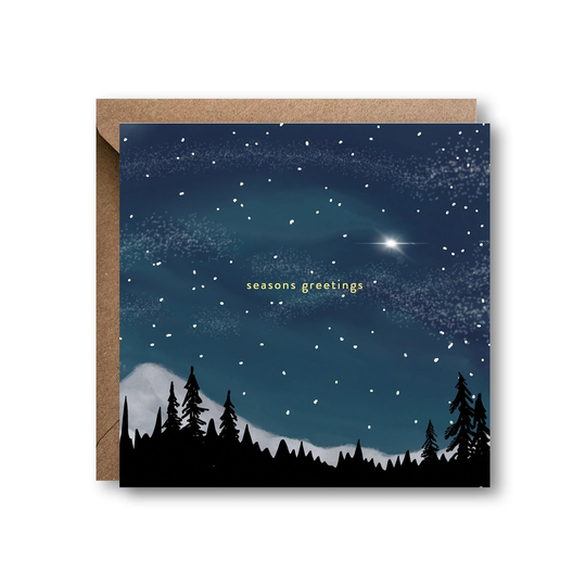 Seasons Greetings Skies Christmas Card
